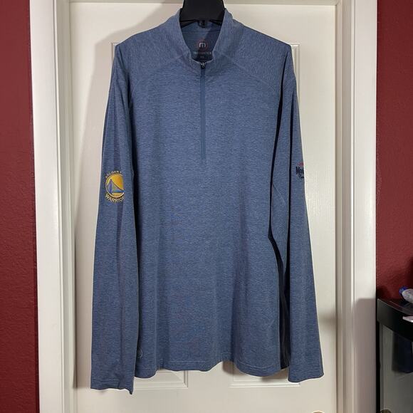 Travis Mathew 1/4 Zip Golf Pullover Shirt Mens XXL Golden State Warriors Modelo - Picture 3 of 10